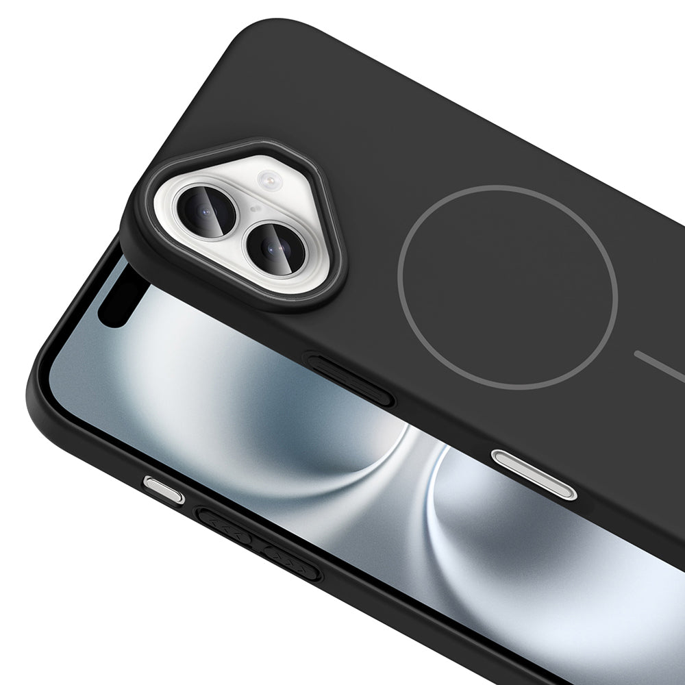 Apple iPhone 16 Plus Kılıf M-safe Şarj Özellikli Zore Ruby Sert Kapak Mürdüm