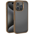 Apple iPhone 16 Pro Kılıf Karbon Fiber Görünümlü Parlak Kamera Çerçeveli Zore Venus Kapak