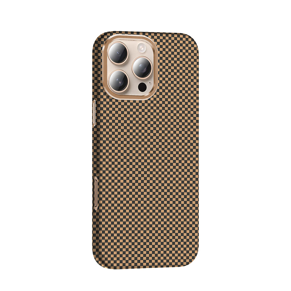 Apple iPhone 16 Pro Kılıf M-safe Şarj Özellikli Karbon Fiber Görünümlü Zore Gros Kapak Siyah-Lacivert