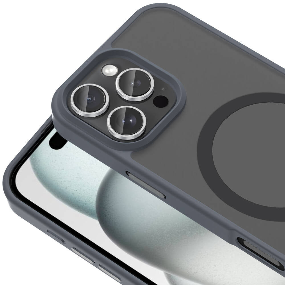 Apple iPhone 16 Pro Kılıf M-safe Şarj Özellikli Mat Arka Yüzey Zore Sio Kapak Lila