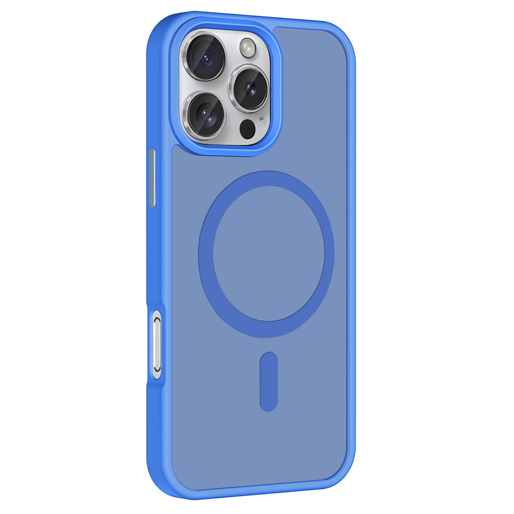 Apple iPhone 16 Pro Kılıf M-safe Şarj Özellikli Mat Arka Yüzey Zore Sio Kapak Siyah