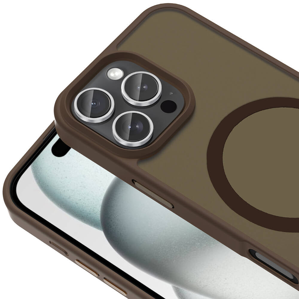 Apple iPhone 16 Pro Max Kılıf M-safe Şarj Özellikli Mat Arka Yüzey Zore Sio Kapak Rose Gold