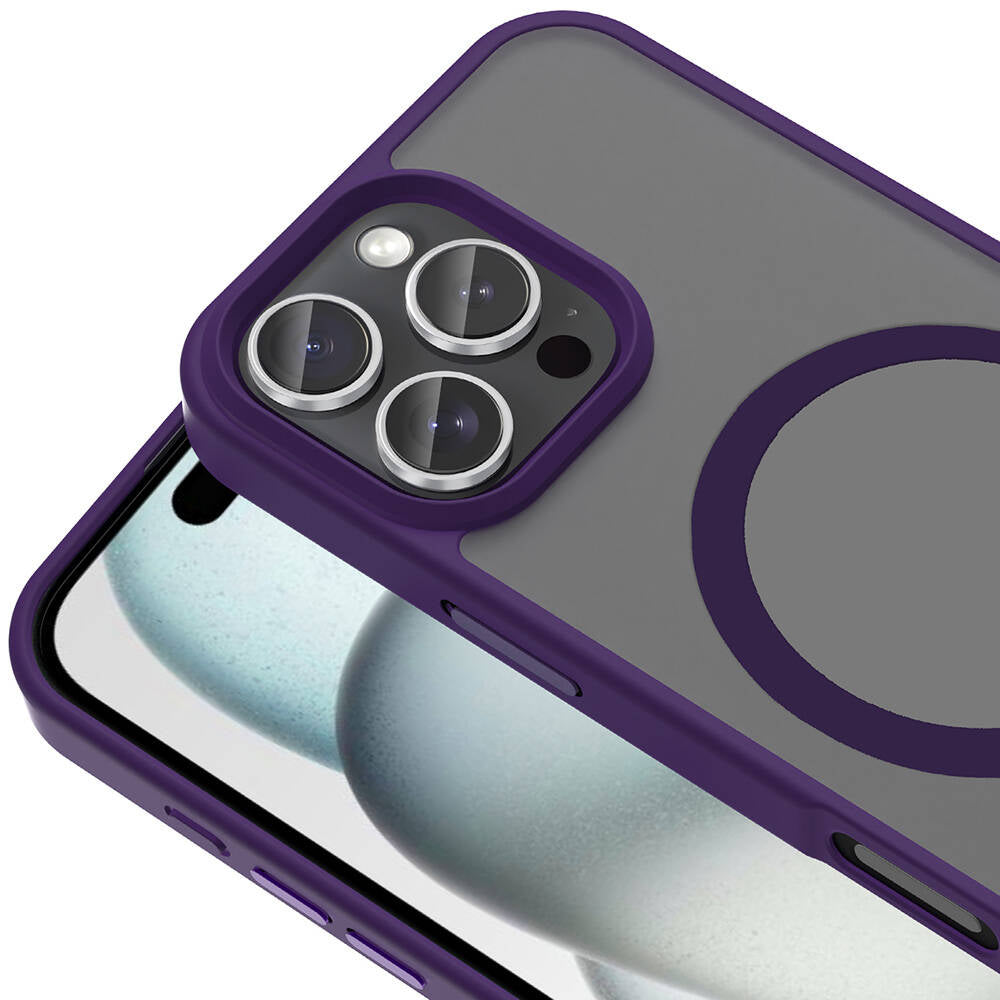 Apple iPhone 16 Pro Max Kılıf M-safe Şarj Özellikli Mat Arka Yüzey Zore Sio Kapak Siyah