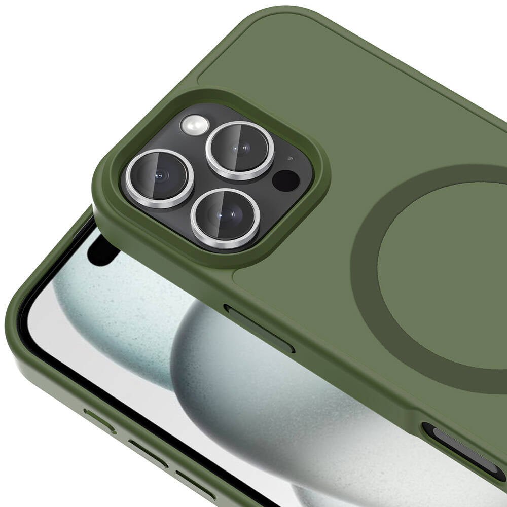 Apple iPhone 16 Pro Max Kılıf M-safe Şarj Özellikli Mat Arka Yüzey Zore Sio Kapak Lila
