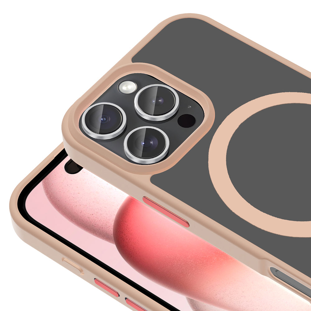 Apple iPhone 16 Pro Max Kılıf M-safe Şarj Özellikli Mat Arka Yüzey Zore Sio Kapak Mavi