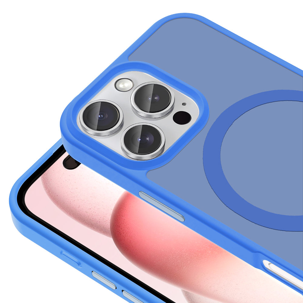 Apple iPhone 16 Pro Max Kılıf M-safe Şarj Özellikli Mat Arka Yüzey Zore Sio Kapak Rose Gold