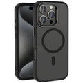 Apple iPhone 16 Pro Max Kılıf M-safe Şarj Özellikli Parlak Kamera Çerçeveli Zore Kost Kapak
