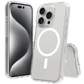 Apple iPhone 16 Pro Max Kılıf M-safe Şarj Özellikli Şeffaf Sert PC Zore Embos Kapak