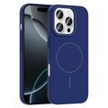 Apple iPhone 16 Pro Max Kılıf M-safe Şarj Özellikli Zore Ruby Sert Kapak Lacivert