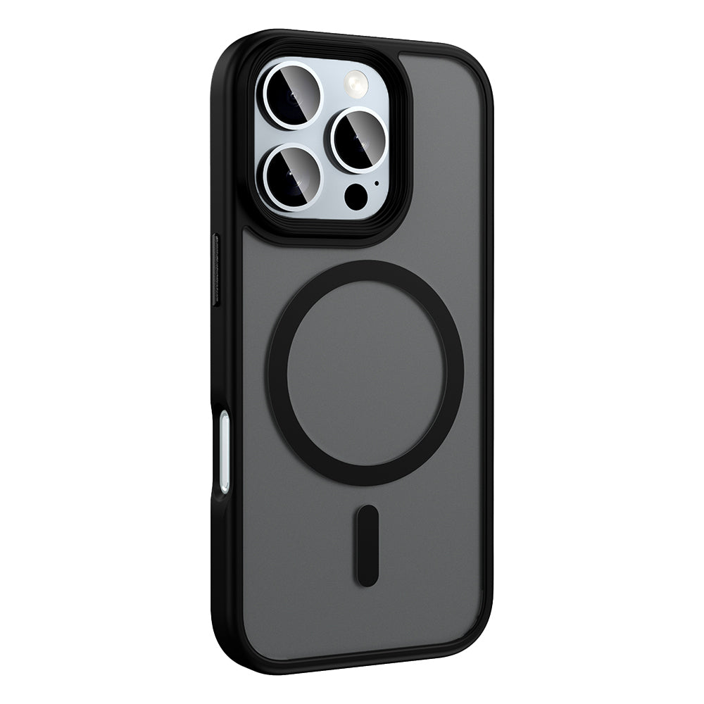 Apple iPhone 16 Pro Max Kılıf Mat Arka Yüzey Wireless Şarj Özellikli Zore Flet M-safe Kapak Rose Brown