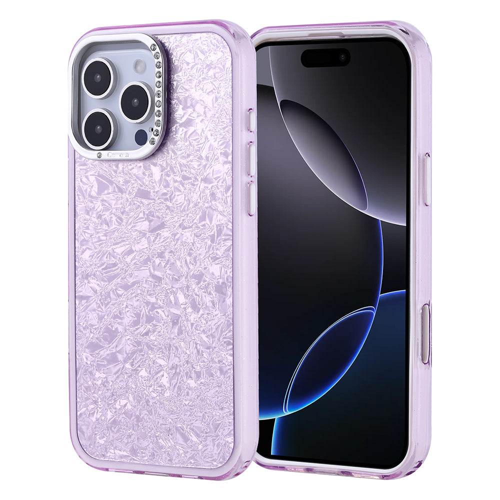 Apple iPhone 16 Pro Max Kılıf Taşlı Tasarımlı Zore Kapi Kapak Lila