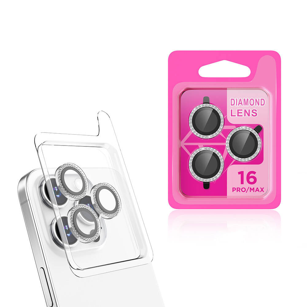 Apple iPhone 16 Pro Max Zore CL-06 Kamera Lens Koruyucu Titanyum-Gri