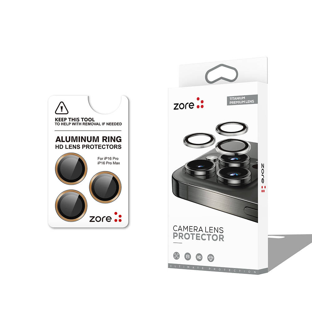 Apple iPhone 16 Pro Zore CL-12 Premium Safir Parmak İzi Bırakmayan Anti-Reflective Kamera Lens Koruyucu Gümüş