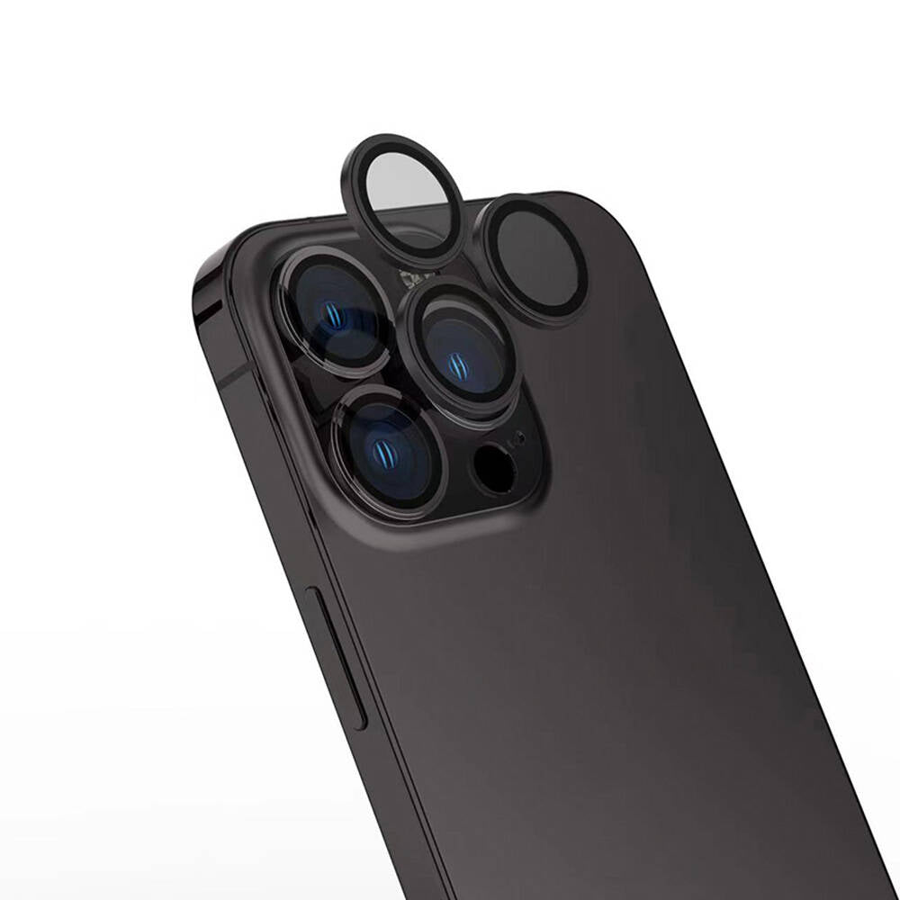 Apple iPhone 16 Pro Zore Safir CL-15 Parmak İzi Bırakmayan Anti-Reflective Kamera Lens Koruyucu