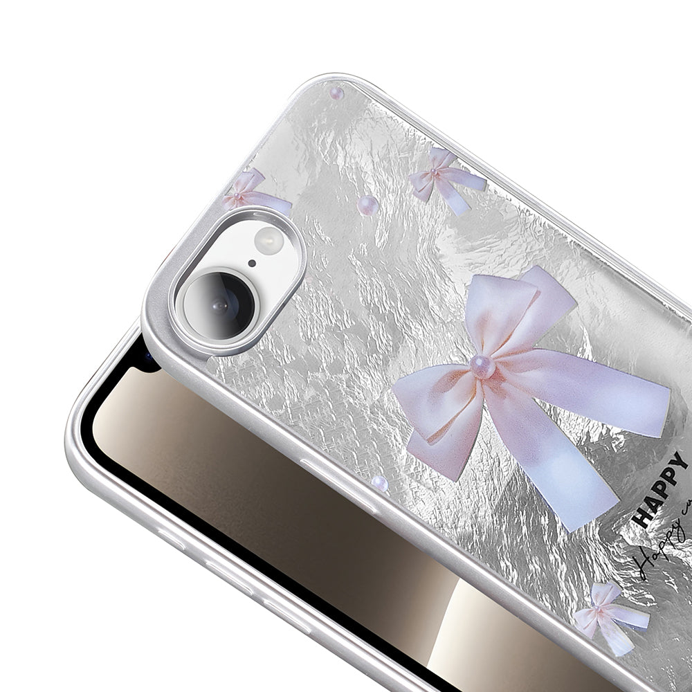 Apple iPhone 16E Kılıf Desenli Zore Mep Kapak İncili Fiyonk