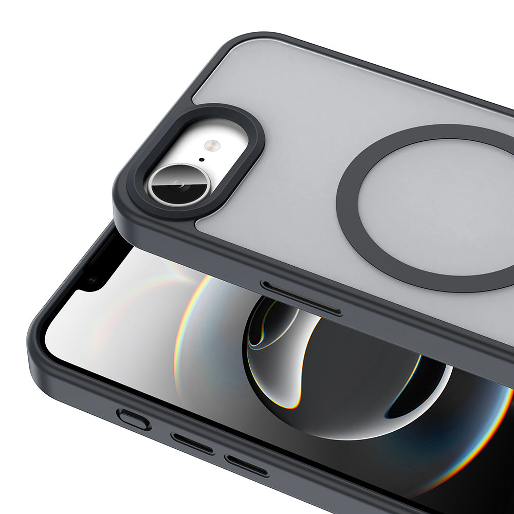 Apple iPhone 16E Kılıf M-safe Şarj Özellikli Mat Arka Yüzey Zore Sio Kapak Koyu Yeşil