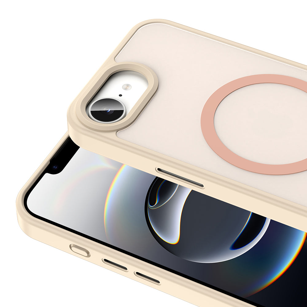 Apple iPhone 16E Kılıf M-safe Şarj Özellikli Mat Arka Yüzey Zore Sio Kapak Gri