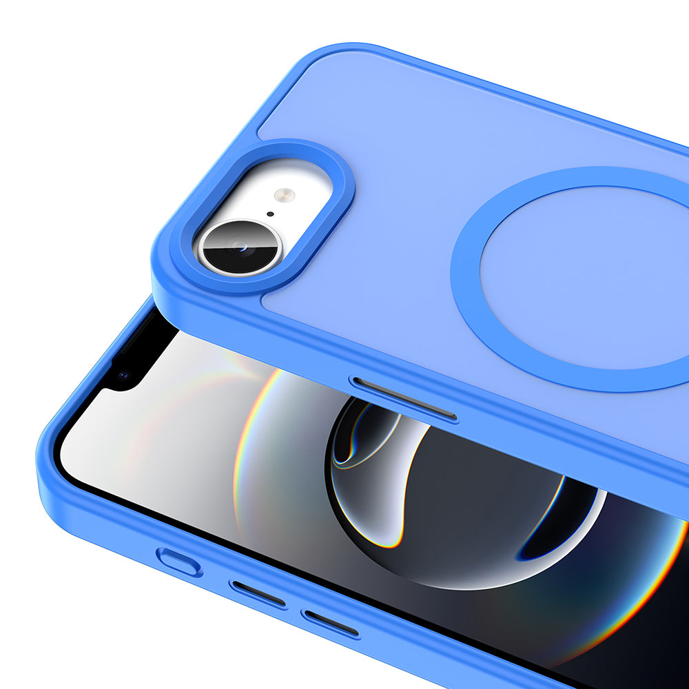 Apple iPhone 16E Kılıf M-safe Şarj Özellikli Mat Arka Yüzey Zore Sio Kapak Gri