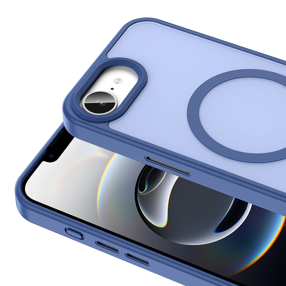 Apple iPhone 16E Kılıf M-safe Şarj Özellikli Mat Arka Yüzey Zore Sio Kapak Kahverengi