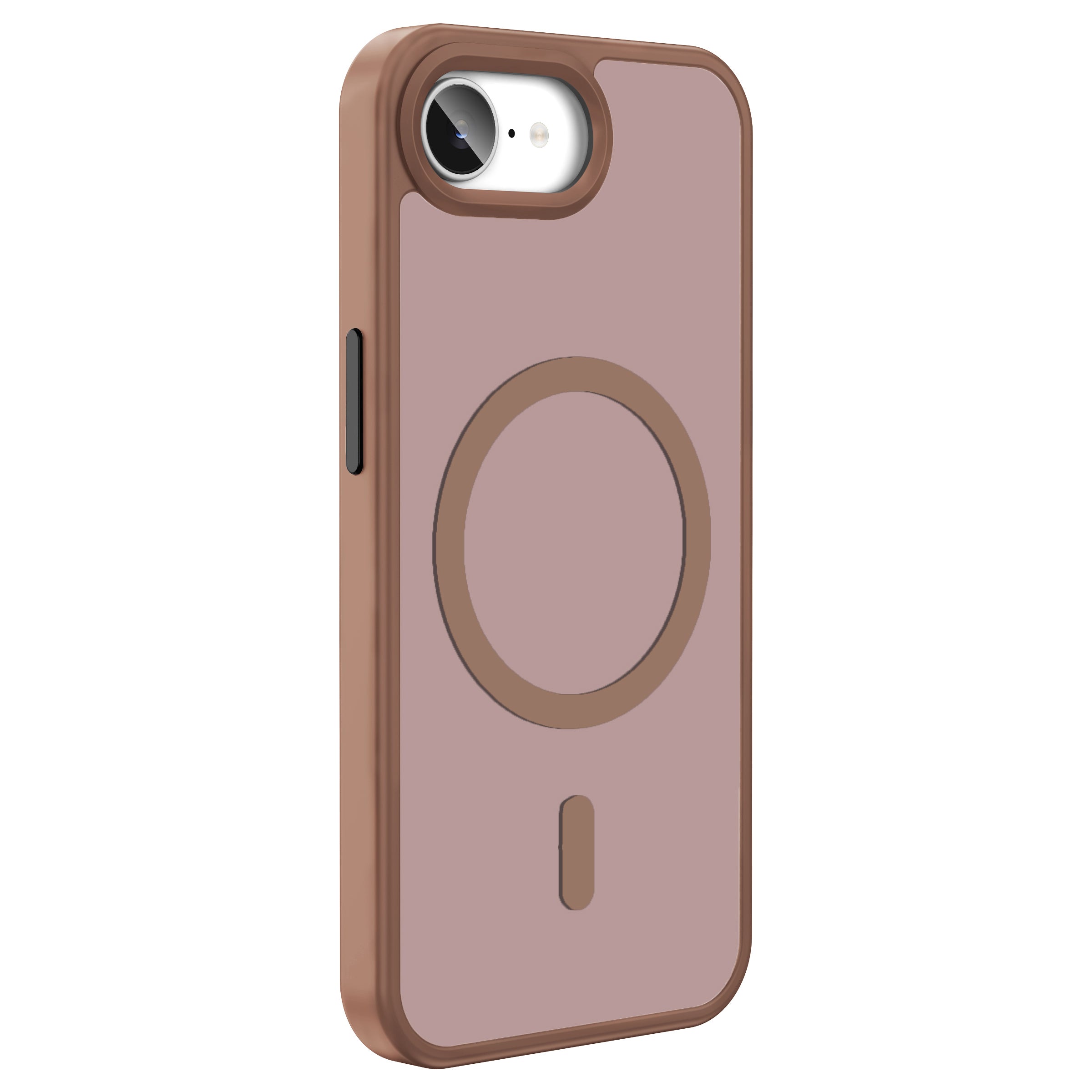 Apple iPhone 16E Kılıf M-safe Şarj Özellikli Mat Arka Yüzey Zore Sio Kapak Rose Gold