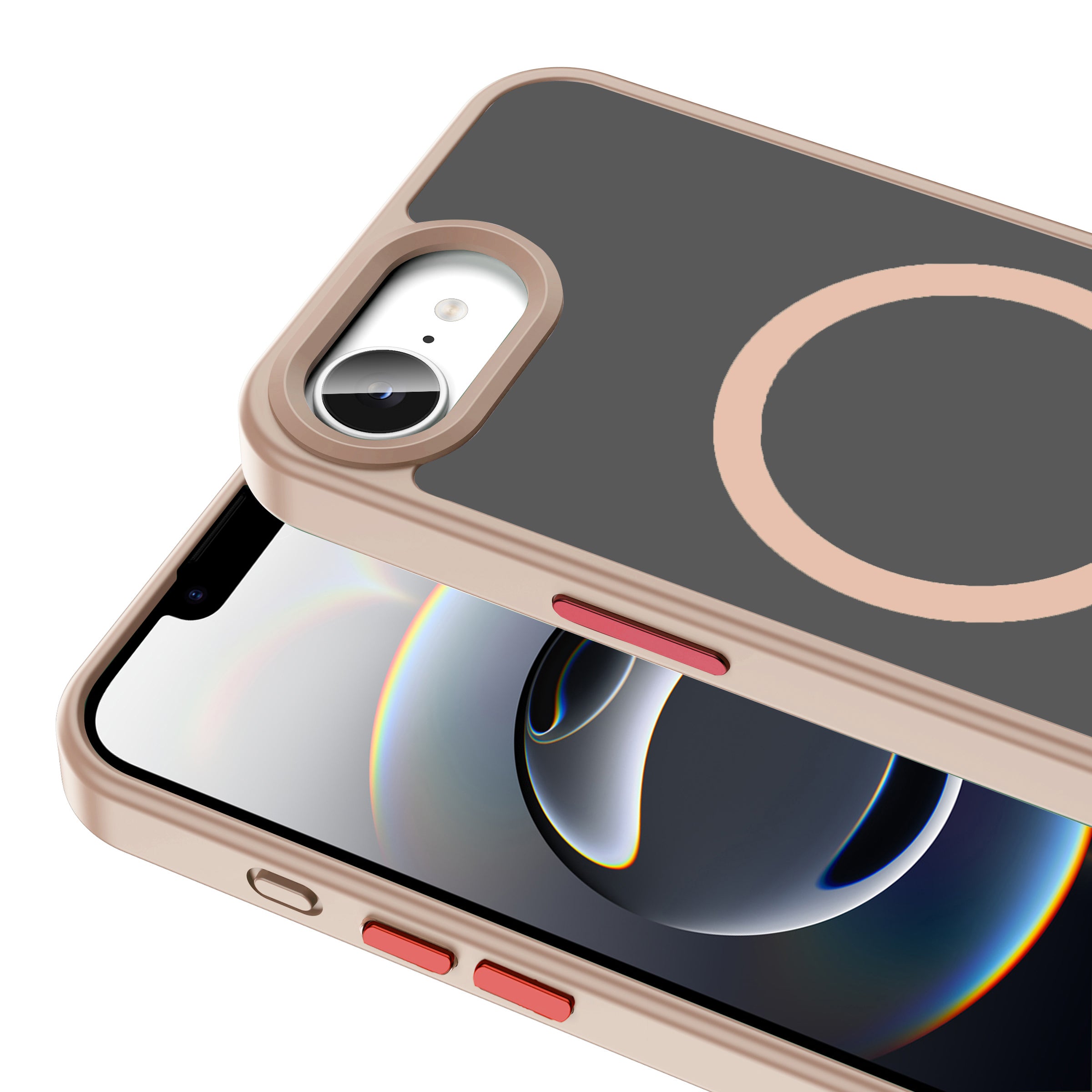 Apple iPhone 16E Kılıf M-safe Şarj Özellikli Mat Arka Yüzey Zore Sio Kapak Kahverengi