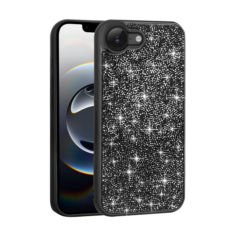 Apple iPhone 16E Kılıf Parlak Taşlı Tasarım Zore Pırlanta Kapak Gold