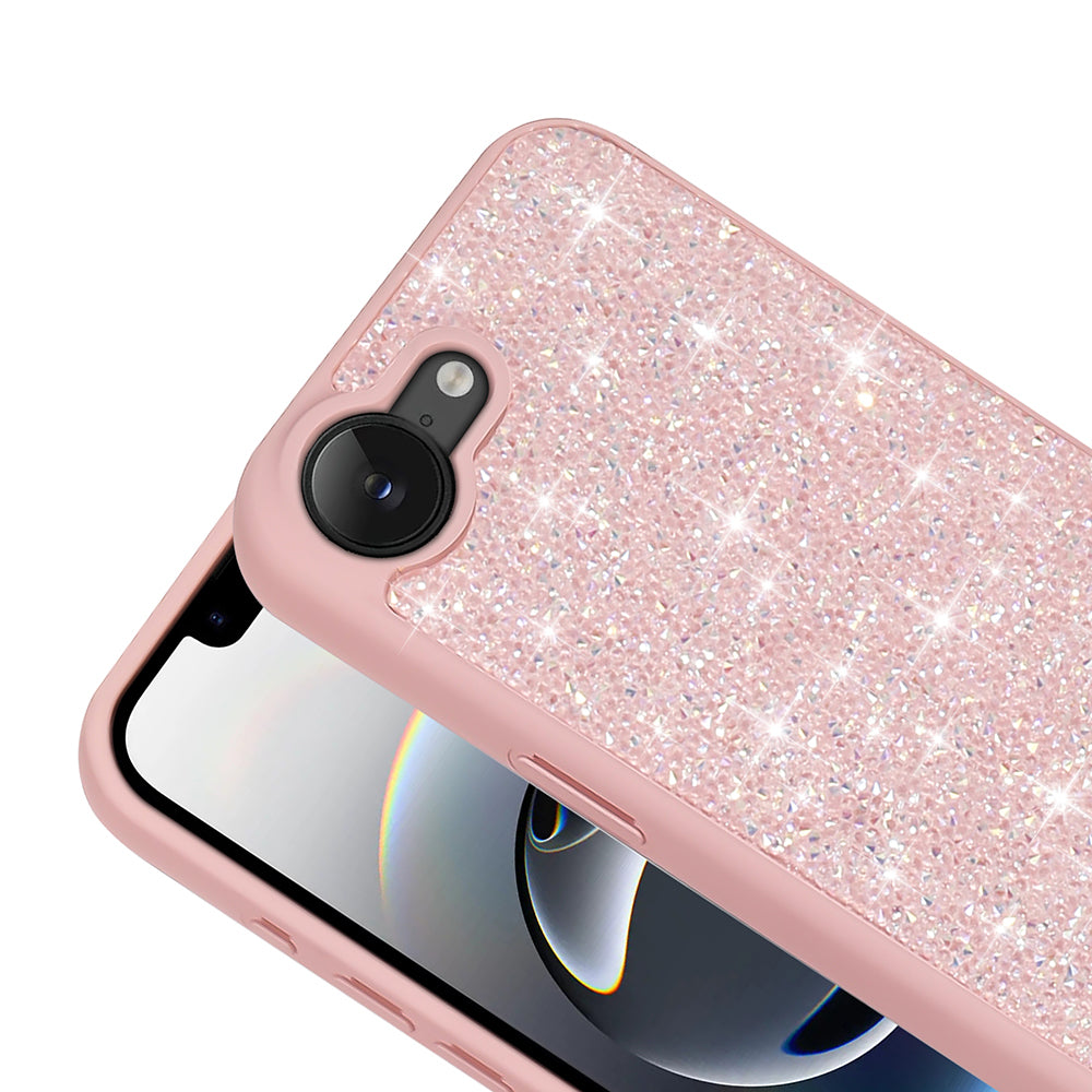 Apple iPhone 16E Kılıf Parlak Taşlı Tasarım Zore Pırlanta Kapak Gri