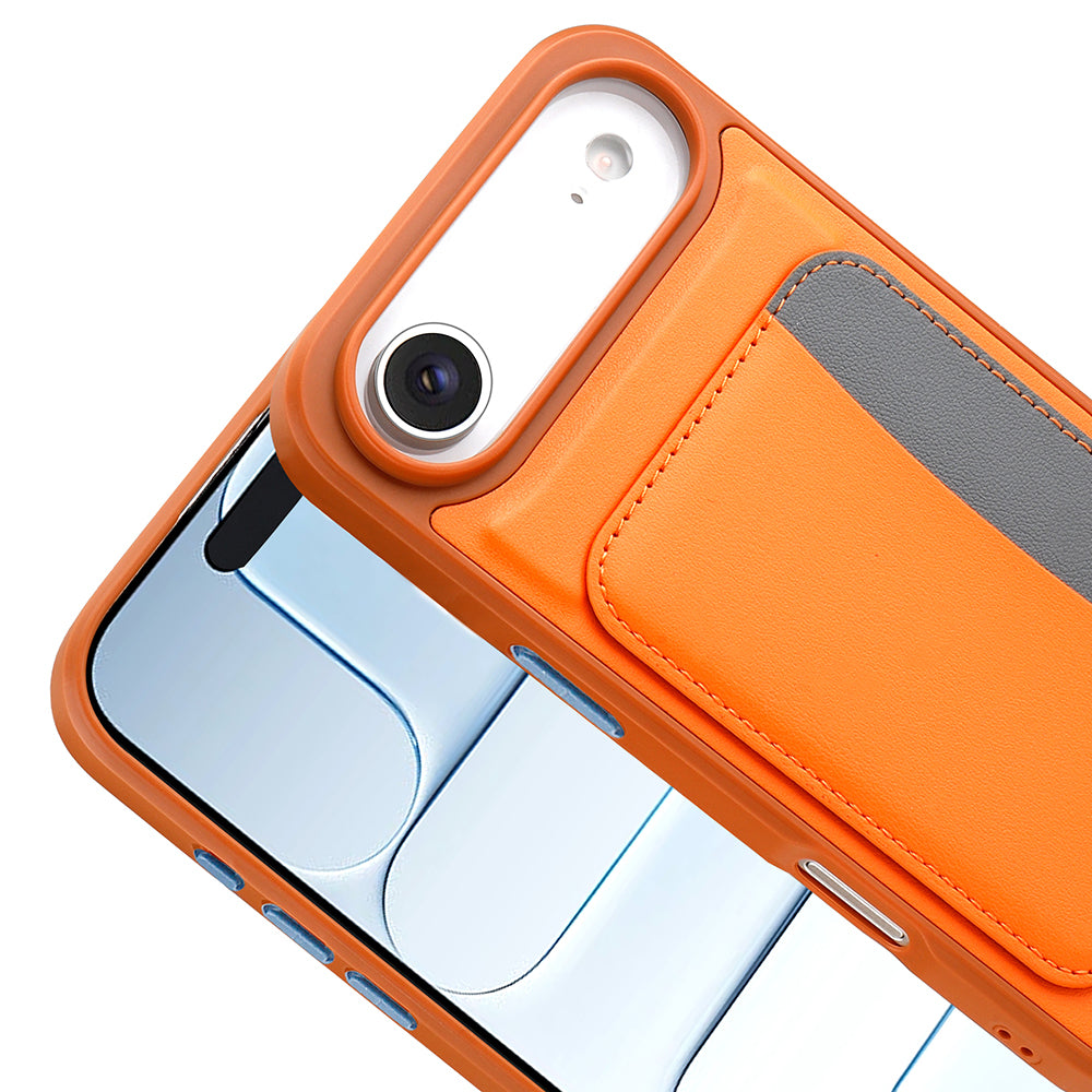 Apple iPhone 17 Air Kılıf Kartlıklı Zore X-Kart Silikon Kapak Siyah