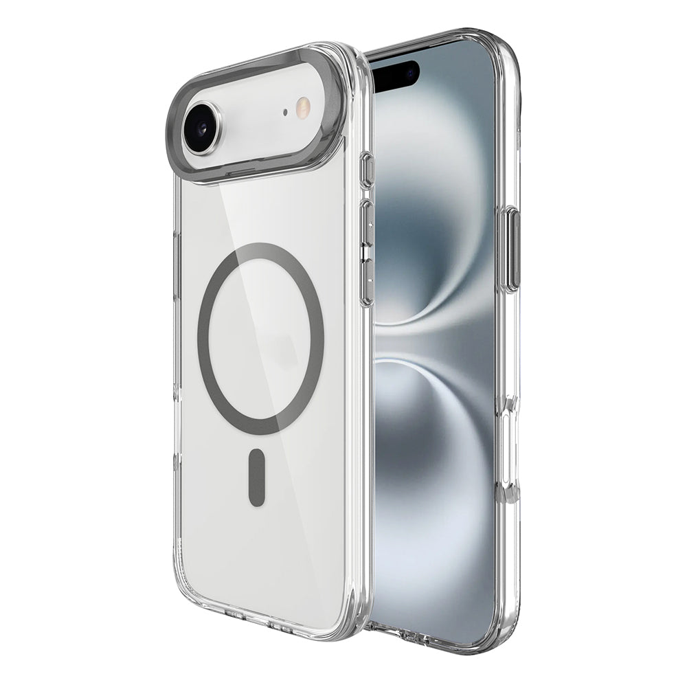 Apple iPhone 17 Air Kılıf M-safe Şarj Özellikli Airbagli Kamera Standlı Zore Azor Kapak