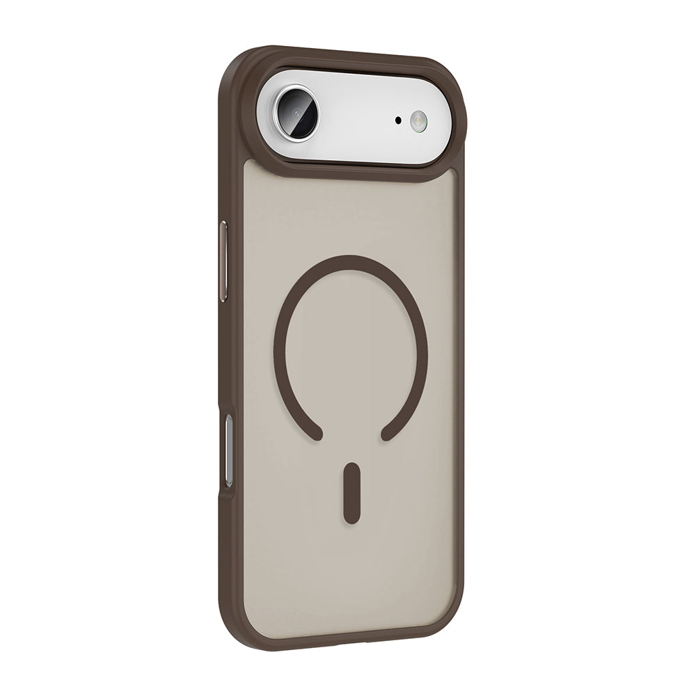 Apple iPhone 17 Air Kılıf M-safe Şarj Özellikli Mat Arka Yüzey Zore Sio Kapak Desert Titanyum