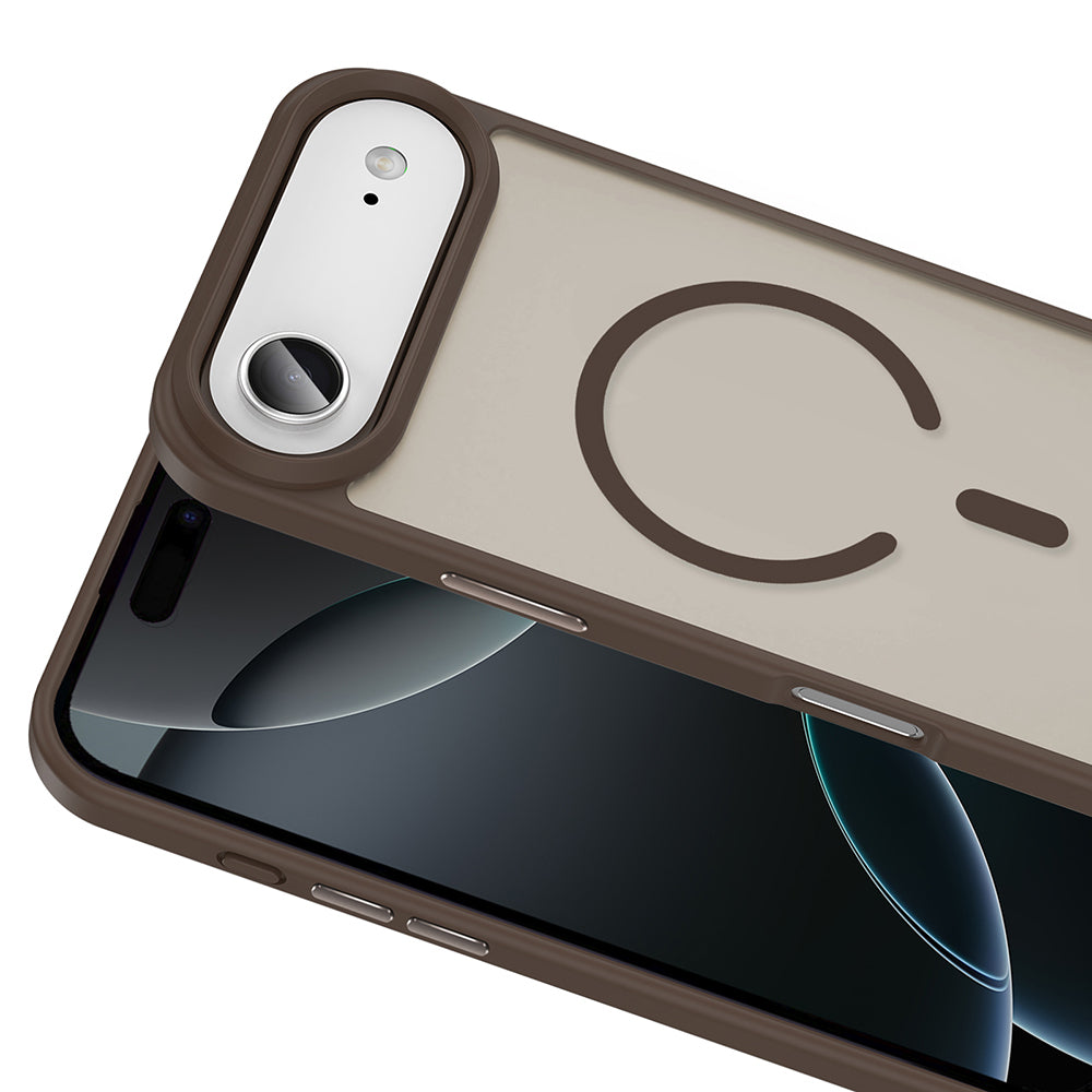 Apple iPhone 17 Air Kılıf M-safe Şarj Özellikli Mat Arka Yüzey Zore Sio Kapak Lacivert