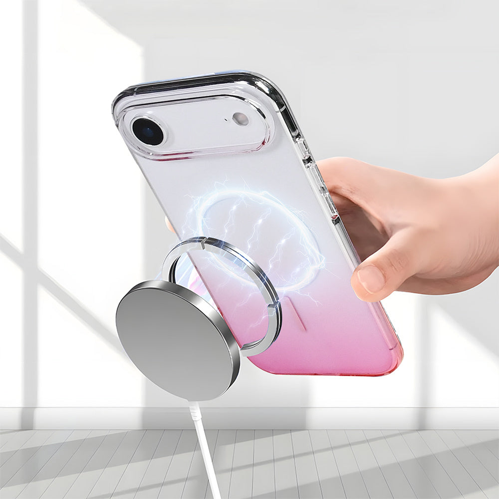 Apple iPhone 17 Air Kılıf M-Safe Şarj Özellikli Zore Septik Silikon Kapak Turkuaz