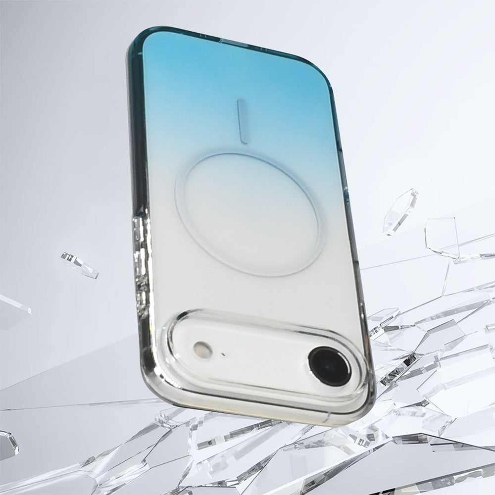 Apple iPhone 17 Air Kılıf M-Safe Şarj Özellikli Zore Septik Silikon Kapak Turkuaz