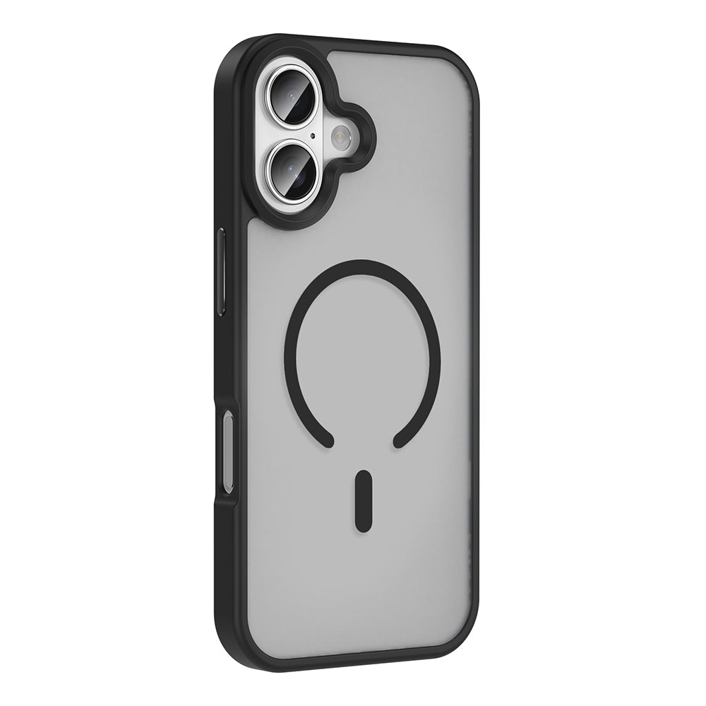 Apple iPhone 17 Kılıf M-safe Şarj Özellikli Mat Arka Yüzey Zore Sio Kapak Siyah