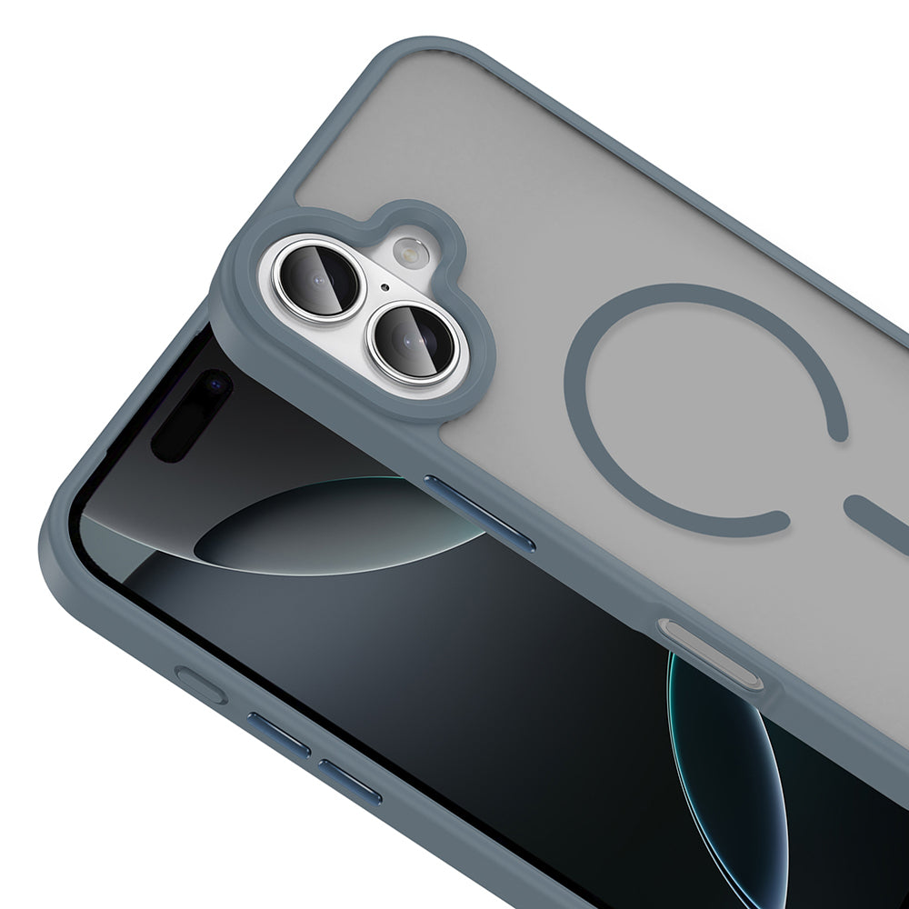 Apple iPhone 17 Kılıf M-safe Şarj Özellikli Mat Arka Yüzey Zore Sio Kapak Desert Titanyum