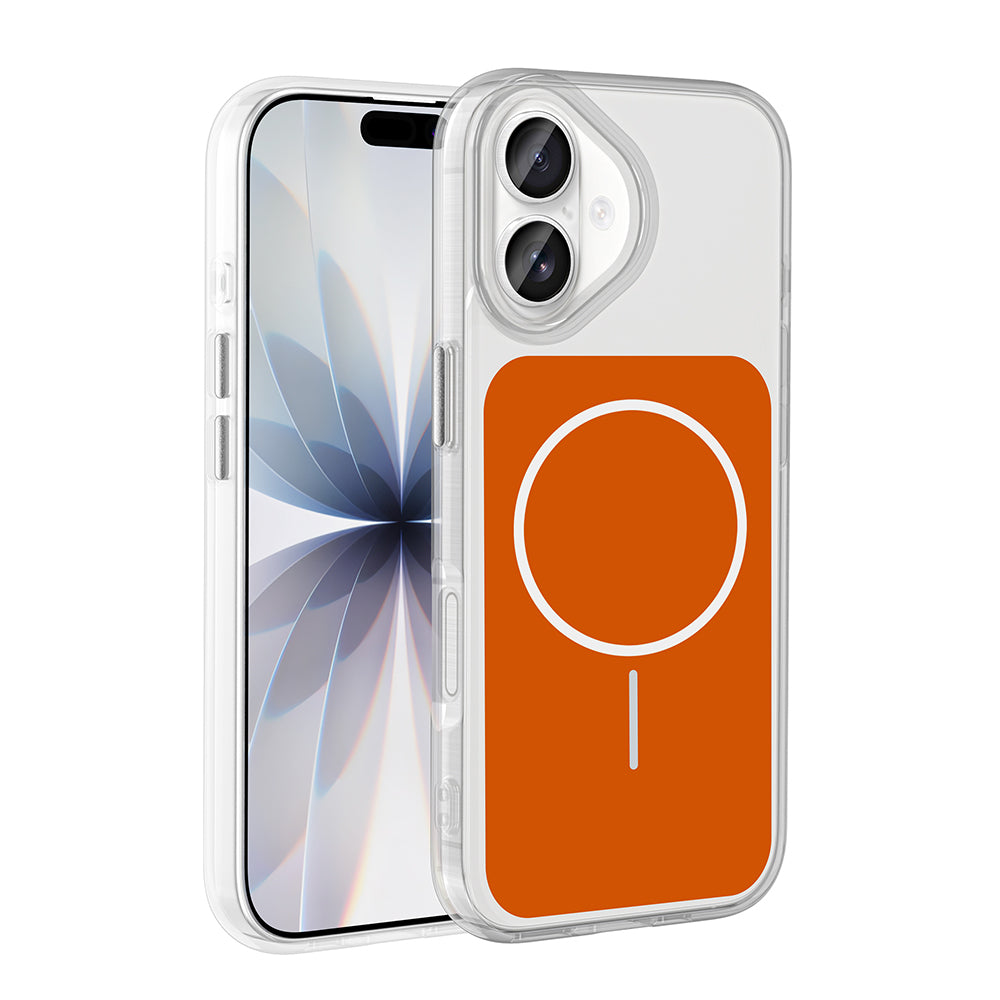 Apple iPhone 17 Kılıf M-Safe Şarj Özellikli Metal Buton Tasarımlı Zore İkonik Sert Silikon Kapak Siyah