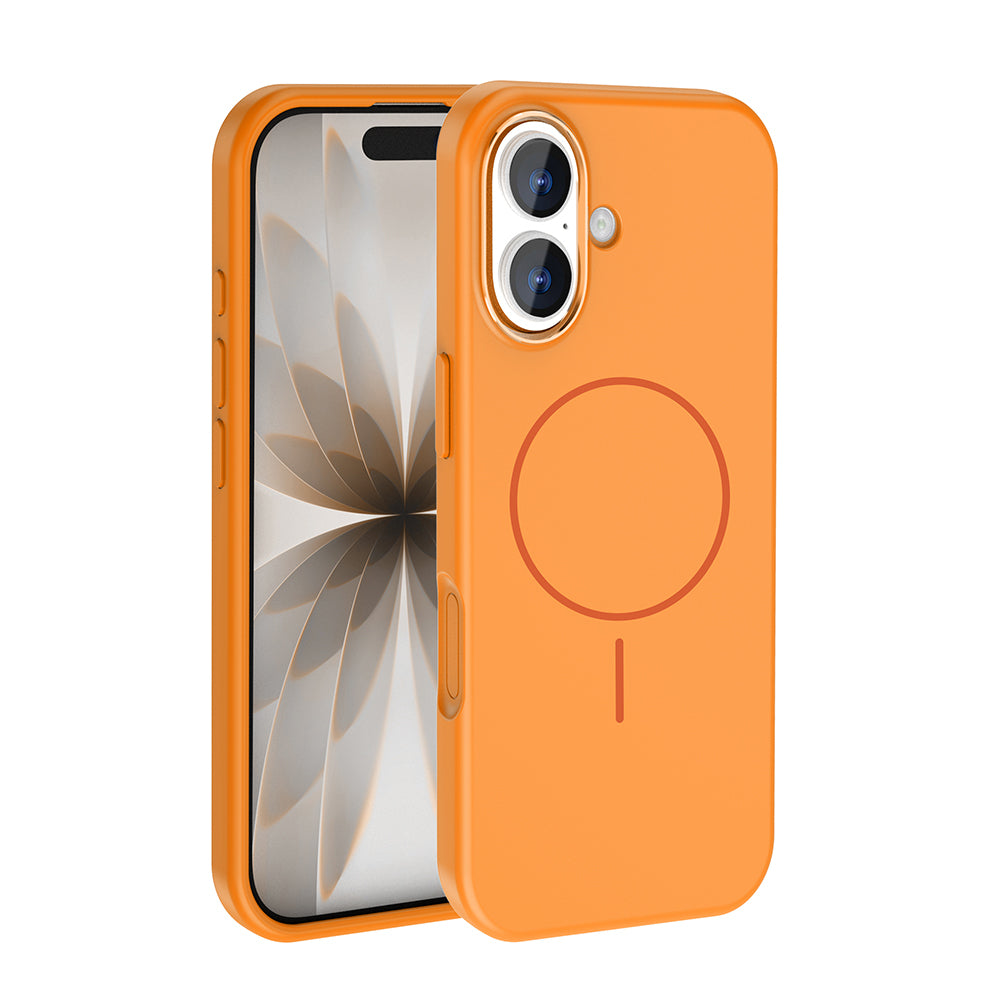 Apple iPhone 17 Kılıf M-Safe Şarj Özellikli Metal Kamera Çerçeveli Zore Edi Silikon Kapak