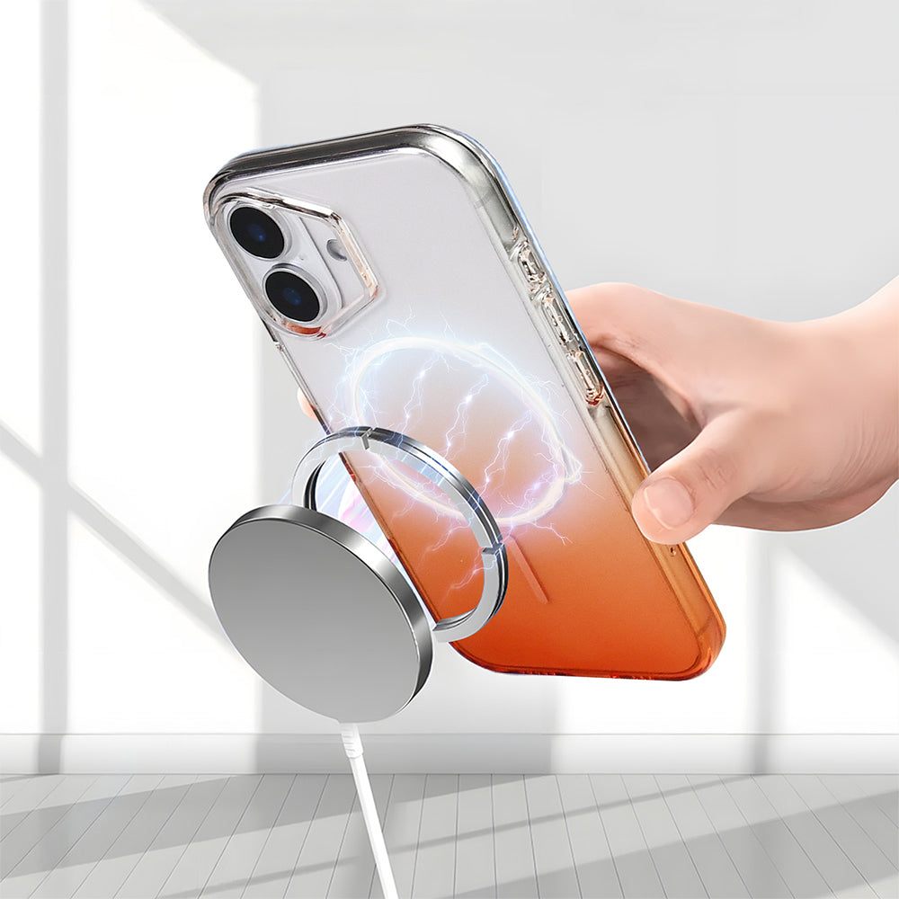 Apple iPhone 17 Kılıf M-Safe Şarj Özellikli Zore Septik Silikon Kapak Pembe