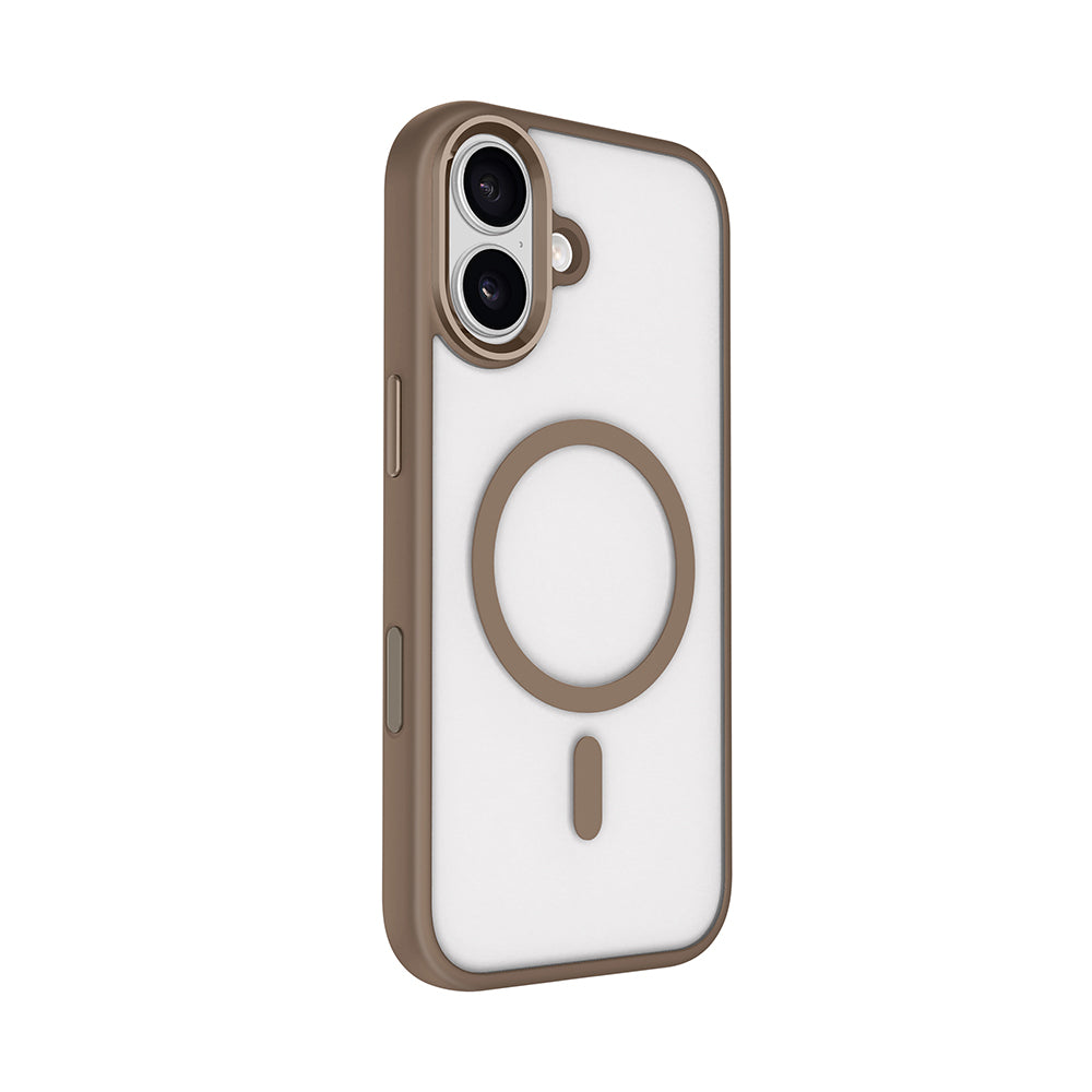 Apple iPhone 17 Kılıf Wireless Şarj Özellikli Zore Krom M-safe Silikon Kapak Siyah