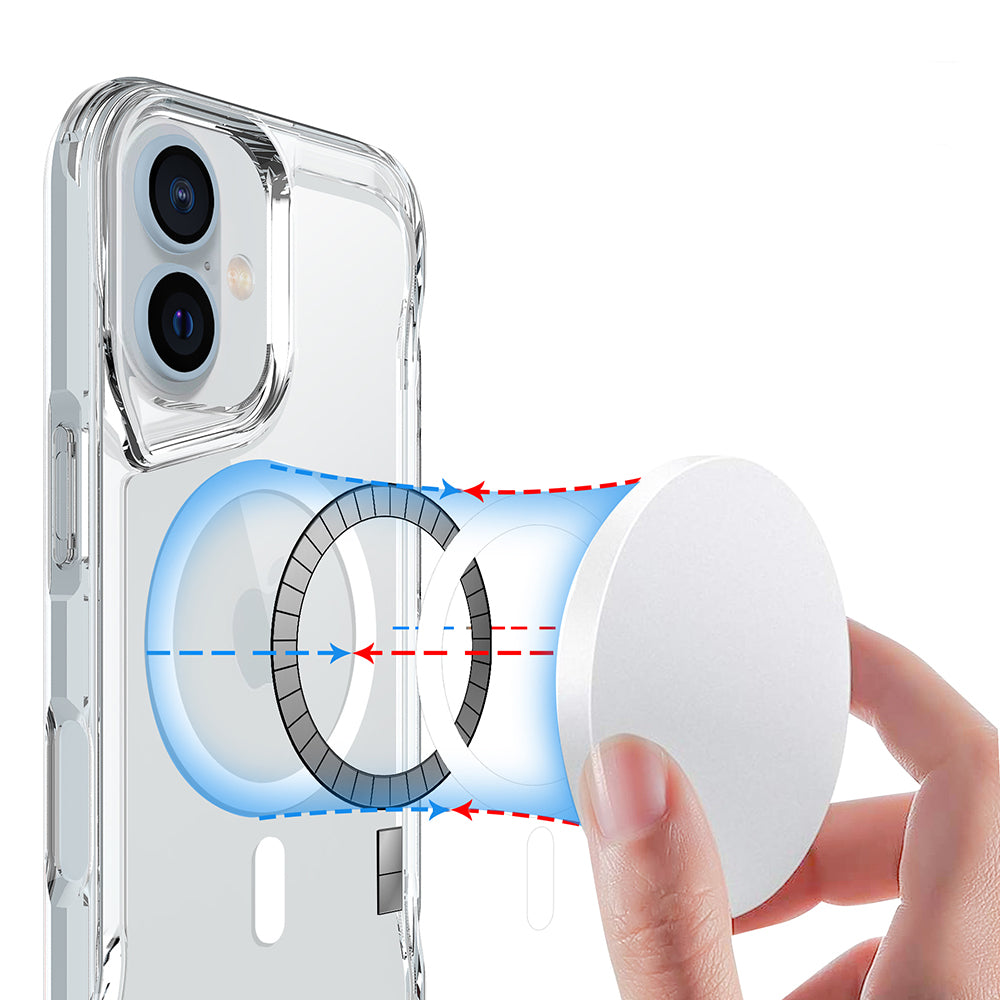 Apple iPhone 17 Kılıf Zore M-safe Şarj Özellikli T-Max M-safe Kapak Şeffaf