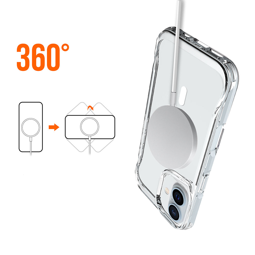 Apple iPhone 17 Kılıf Zore M-safe Şarj Özellikli T-Max M-safe Kapak Şeffaf