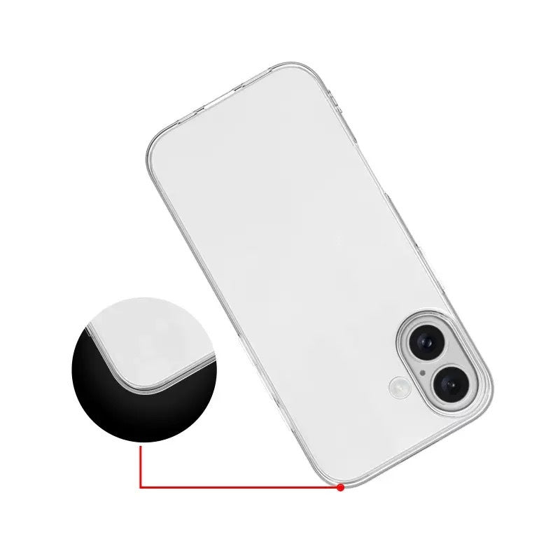 Apple iPhone 17 Kılıf Zore Süper Silikon Kapak Şeffaf