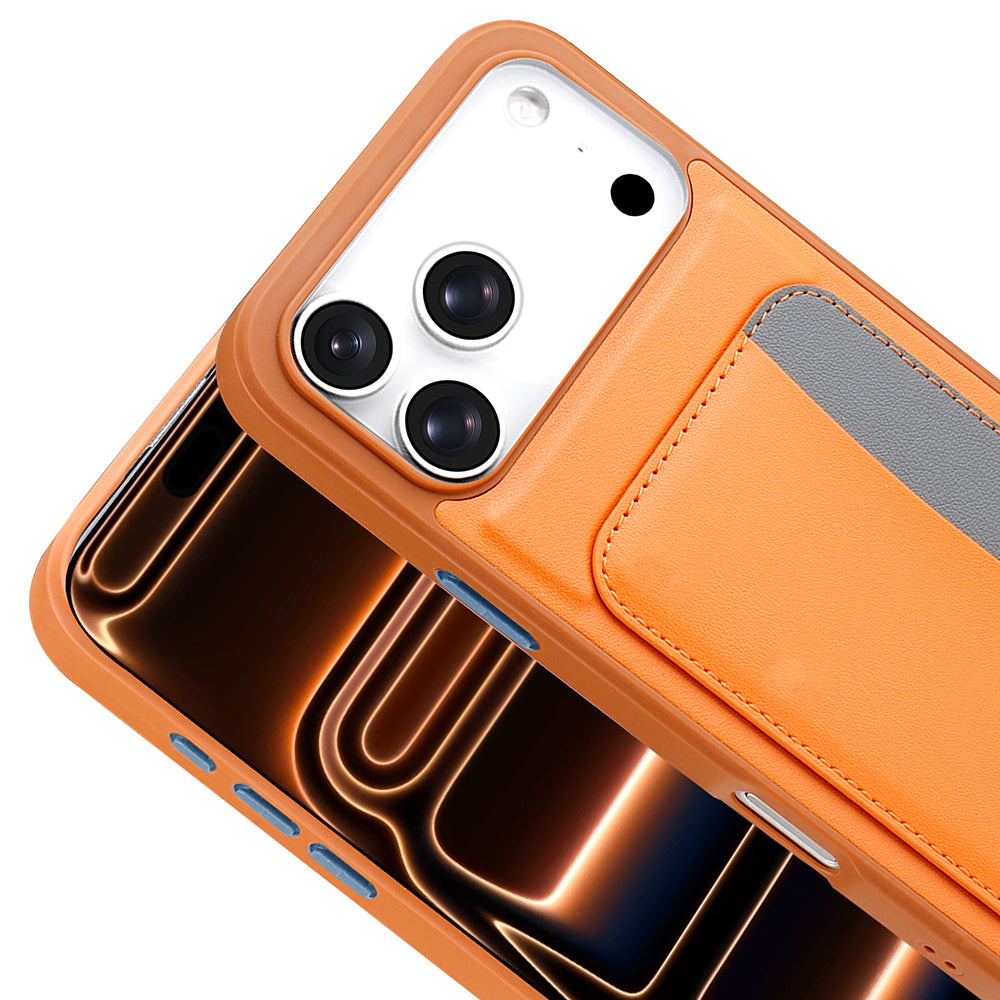 Apple iPhone 17 Pro Kılıf Kartlıklı Zore X-Kart Silikon Kapak Siyah