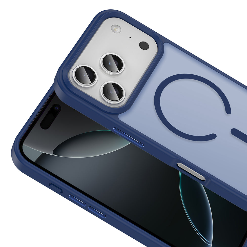 Apple iPhone 17 Pro Kılıf M-safe Şarj Özellikli Mat Arka Yüzey Zore Sio Kapak Siyah