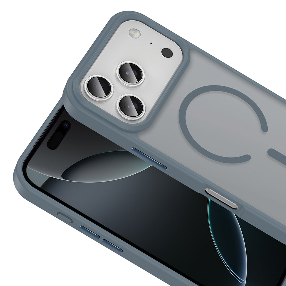 Apple iPhone 17 Pro Kılıf M-safe Şarj Özellikli Mat Arka Yüzey Zore Sio Kapak Siyah