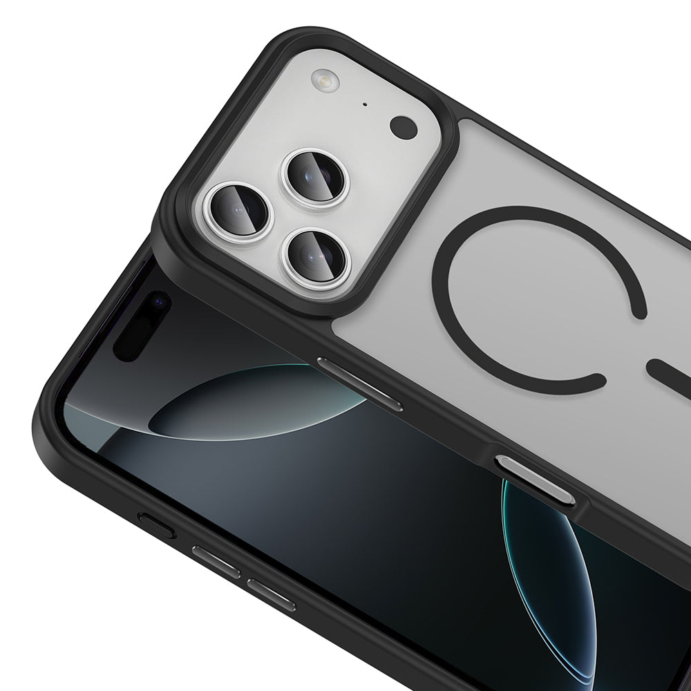 Apple iPhone 17 Pro Kılıf M-safe Şarj Özellikli Mat Arka Yüzey Zore Sio Kapak Desert Titanyum