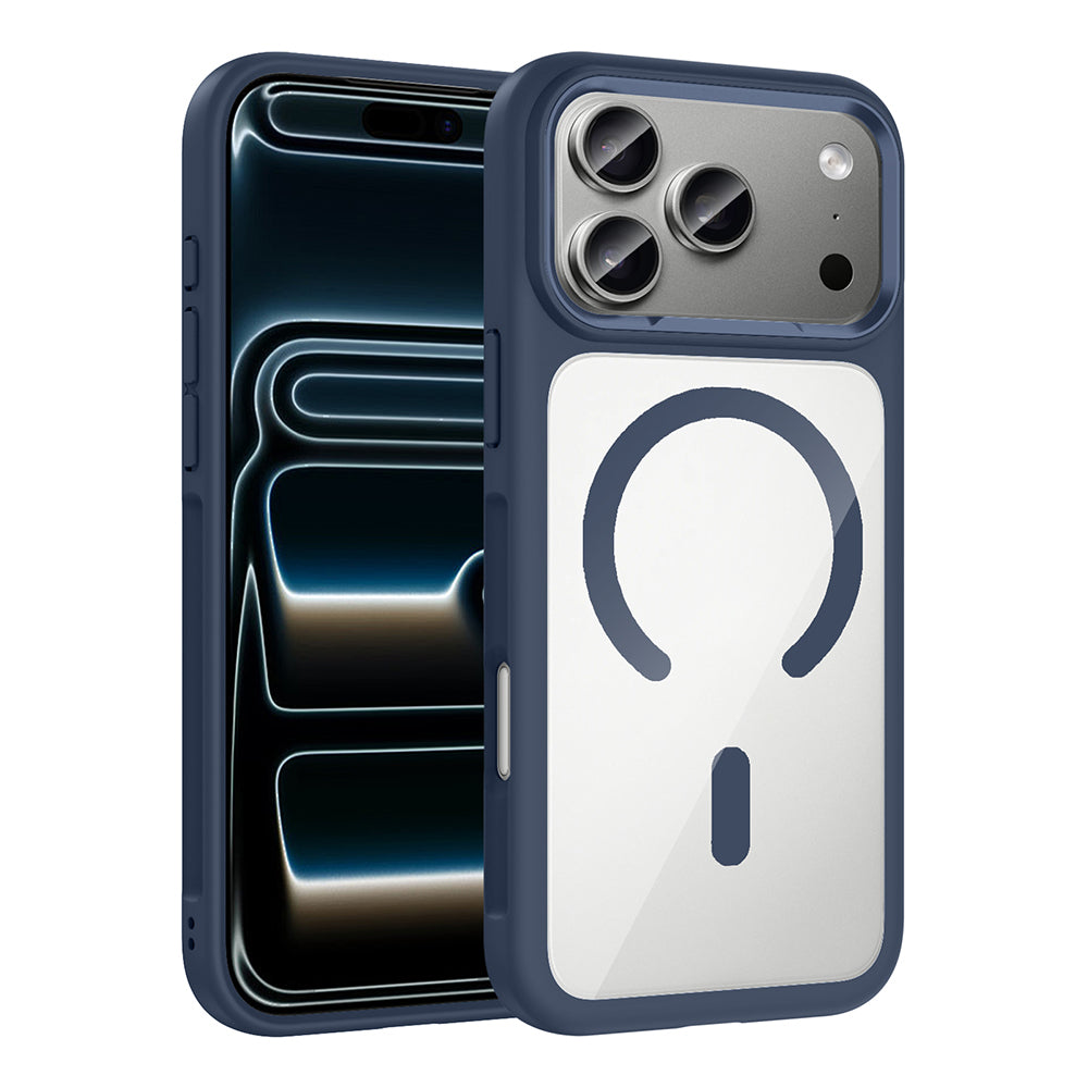 Apple iPhone 17 Pro Kılıf M-Safe Şarj Özellikli Metal Kamera Çerçeveli Zore Tiko Kapak
