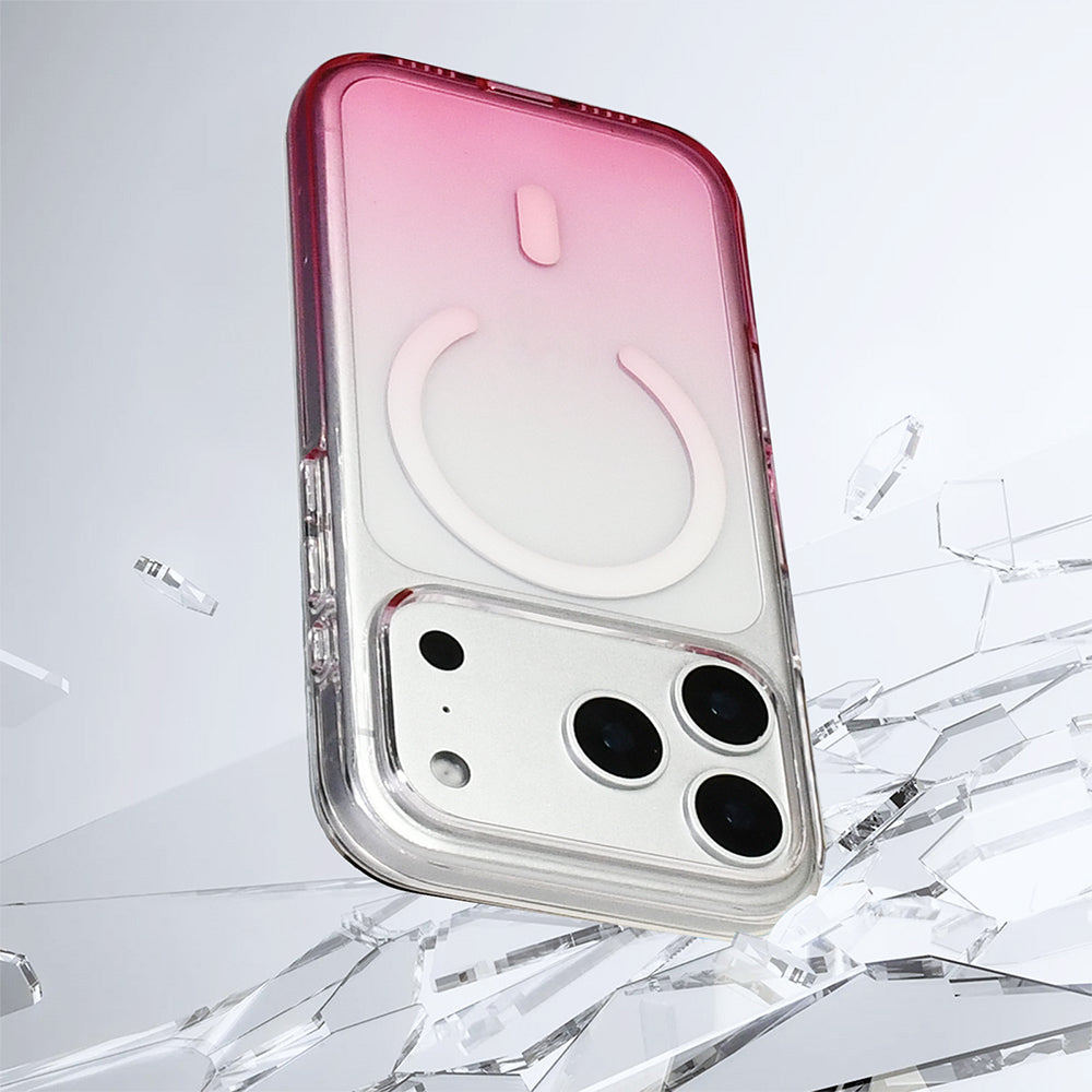 Apple iPhone 17 Pro Kılıf M-Safe Şarj Özellikli Zore Septik Silikon Kapak Pembe