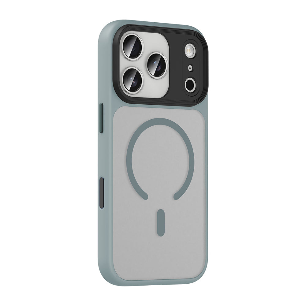 Apple iPhone 17 Pro Kılıf Mat Arka Yüzey Wireless Şarj Özellikli Zore Flet M-safe Kapak Turuncu