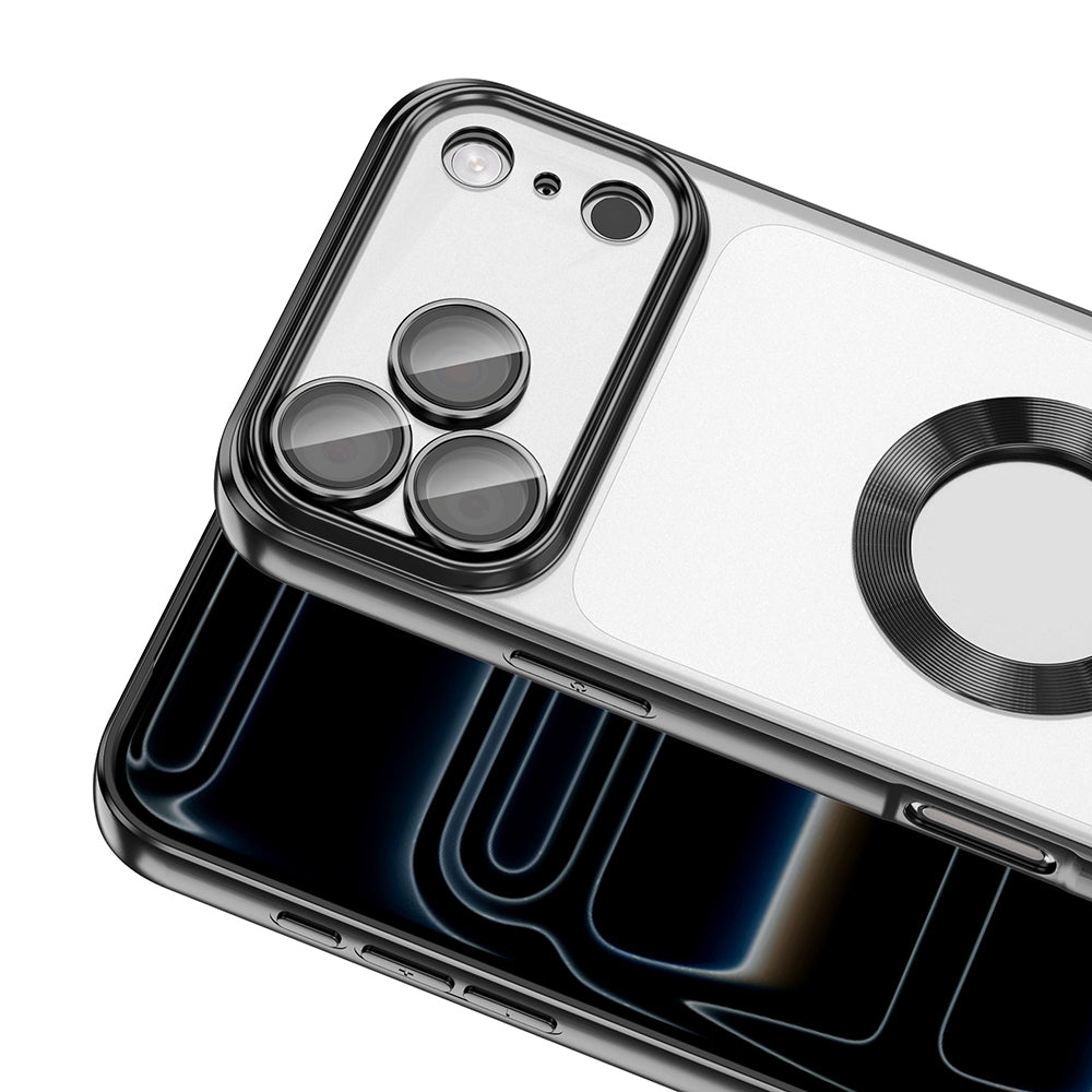 Apple iPhone 17 Pro Max Kılıf Kamera Korumalı Logo Gösteren Zore Omega Kapak